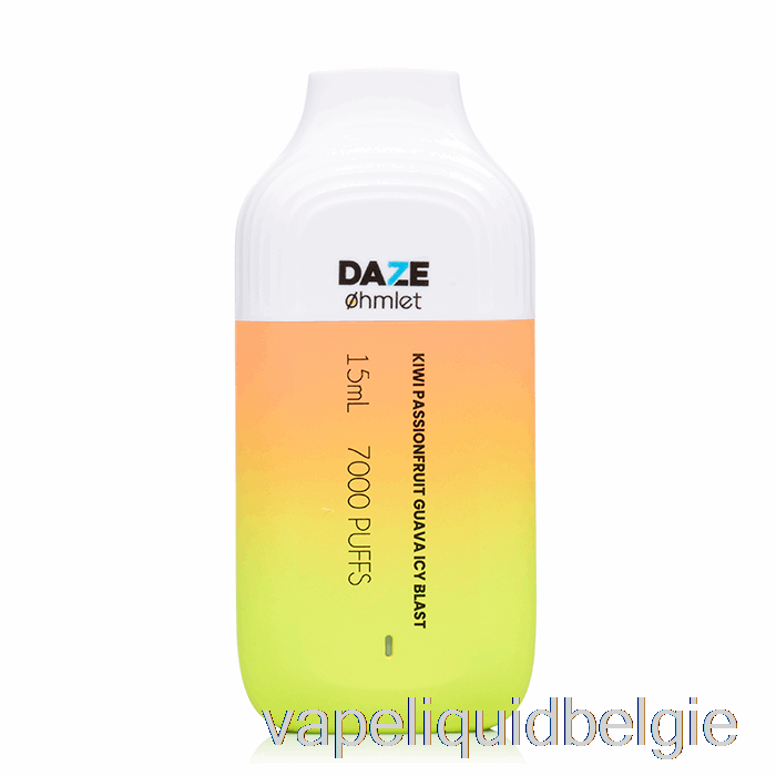 Vape Vloeistof 7 Daze Ohmlet 7000 0% Nul Nicotine Wegwerp Kiwi Passievrucht Guave Ijzige Explosie